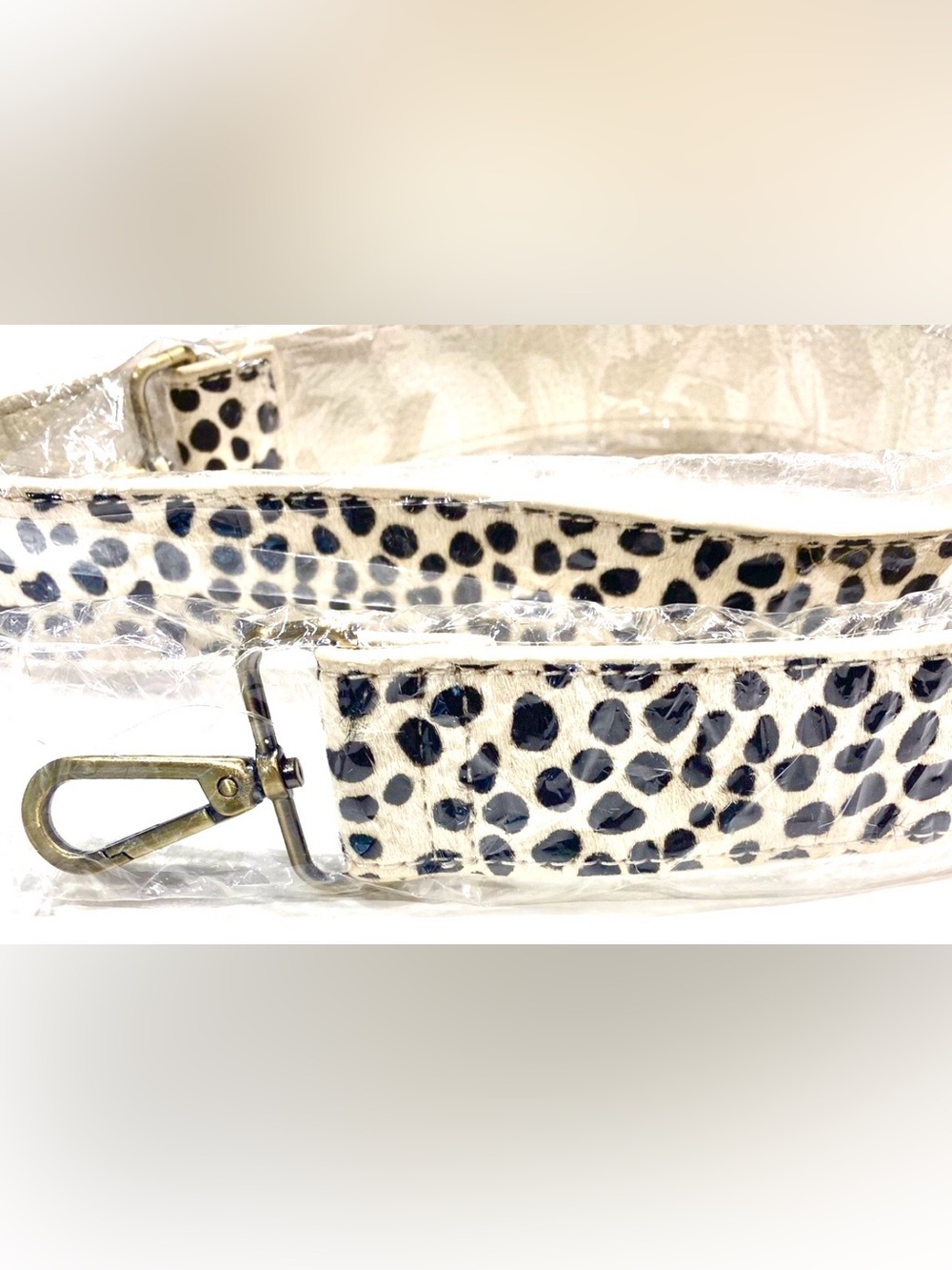 Stunning Anthropologie Spotted Animal Print Polka Dot Calf Hair Leather Belt OS